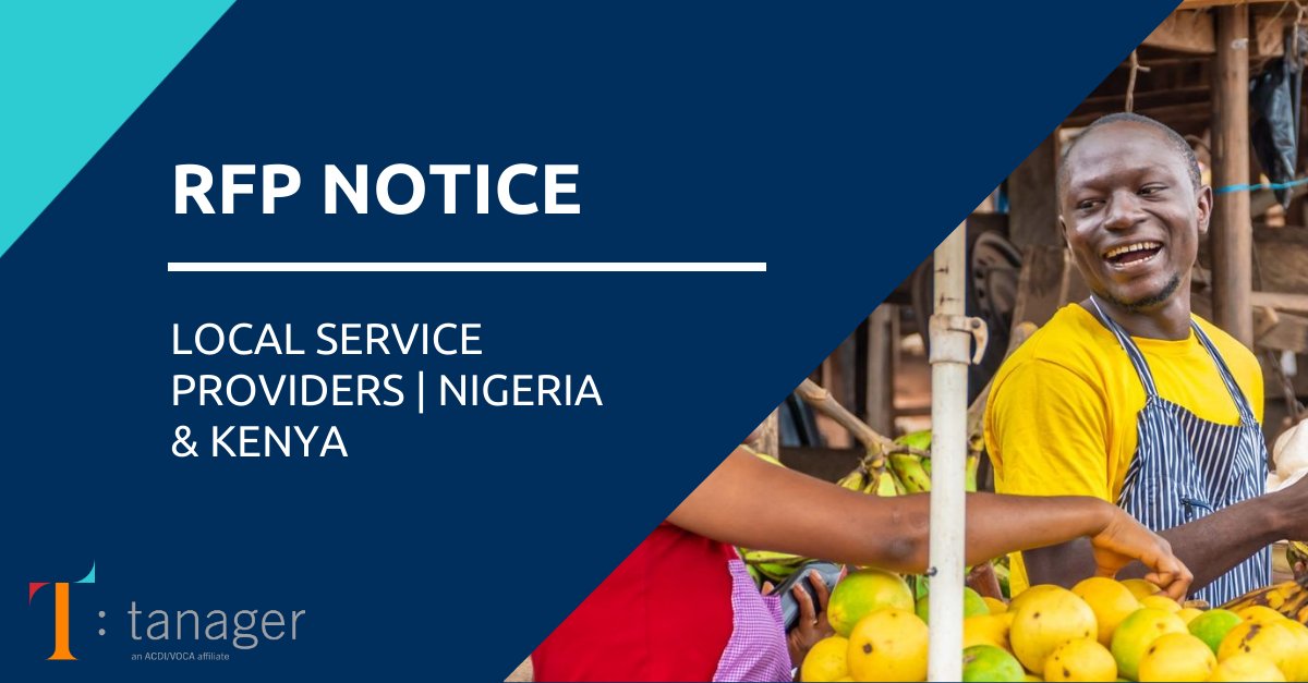 #RFP Notice!

Tanager seeks to engage Local Service Providers in Kenya &amp; Nigeria to provide technical assistance services to African agricultural institutions as subaward partners for our new IGNITE+ project.

Review the full RFP and apply by December 20: bit.ly/4f2gtNI