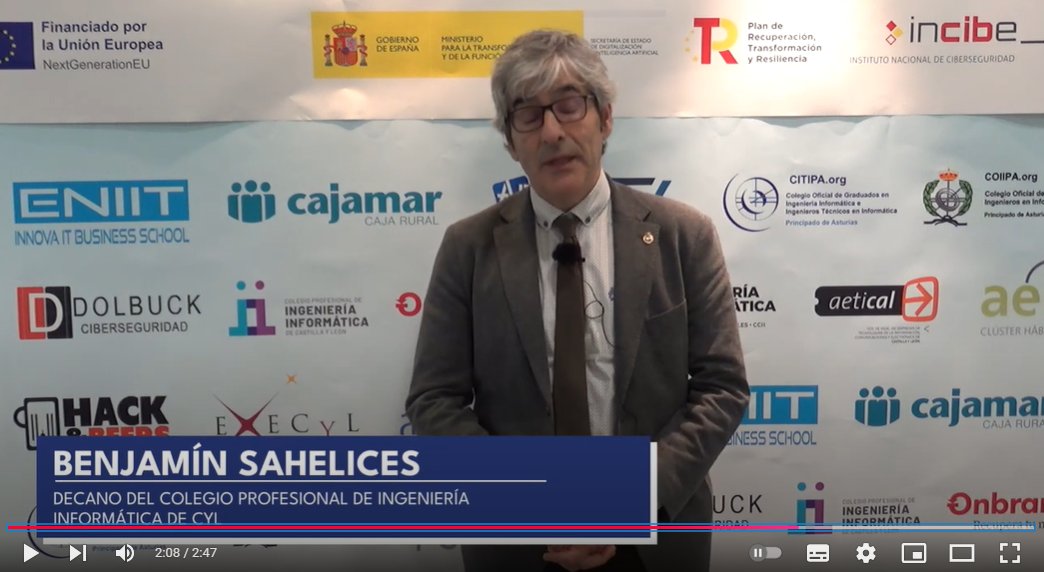 🚀 ¿Cómo ven la evolución del mercado de la 🔒 Ciberseguridad en España?

📢 Benjamín Sahelices, decano de @cpiicyl en  CiberEmprende 2024, un evento de innovación y emprendimiento organizado por <a href="/INCIBE/">INCIBE</a> 

Ver =&gt; youtu.be/ZB1e5bw7sDs?si…