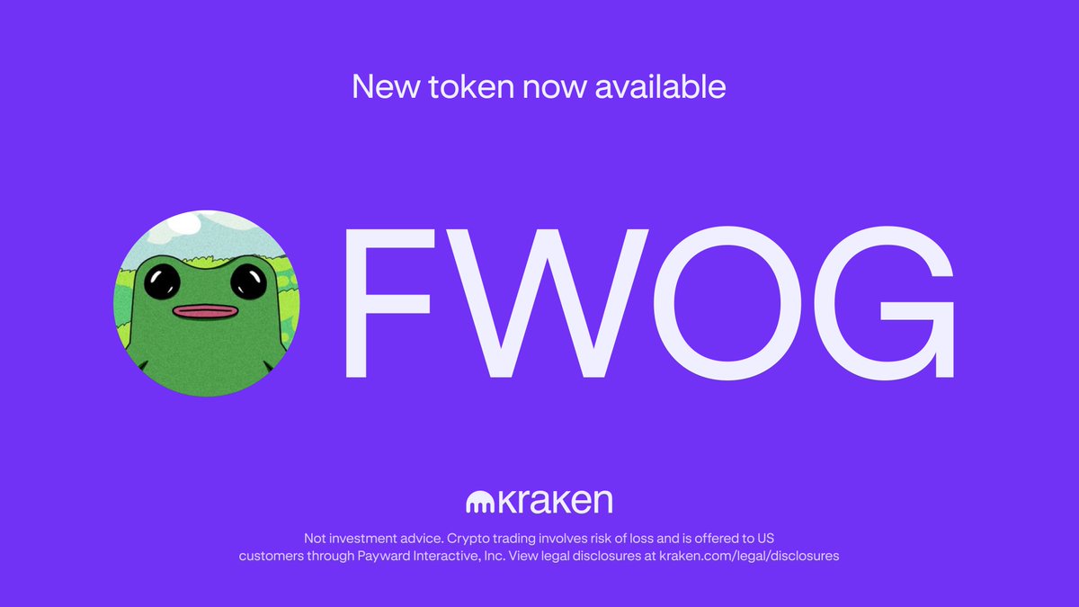 📣 Fwog $FWOG <a href="/itsafwog/">fwog</a> is now available for trading on Kraken!

✔️ Deposits and withdrawals are enabled
🎉 Trading is now live!

*Geographic restrictions apply

Trade here ⤵️
krakenpro.onl/OBT6/he7xuc9p