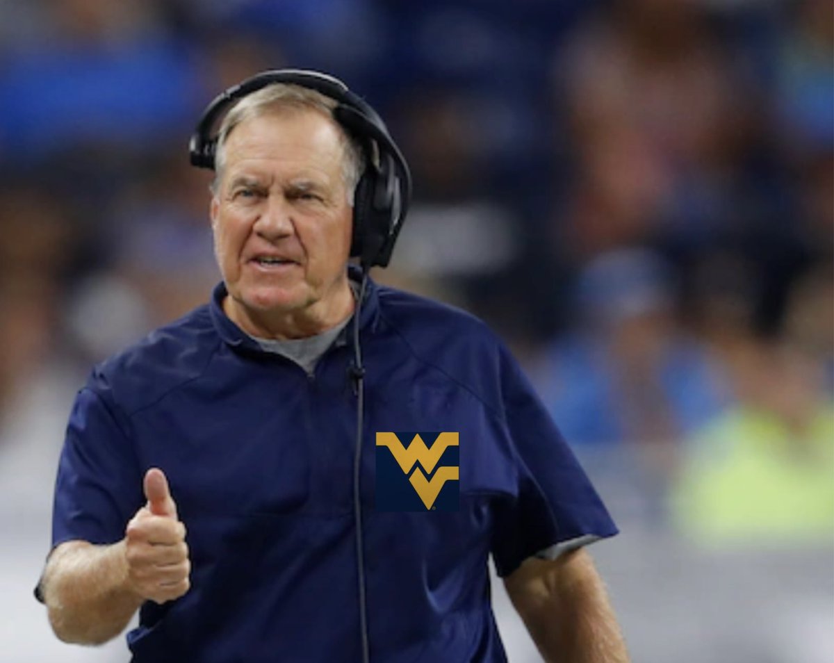 zlilley1985's tweet photo. Bill Belichick to WVU!
@WestVirginiaU @espn @PatMcAfeeShow https://t.co/GKjthXtngx