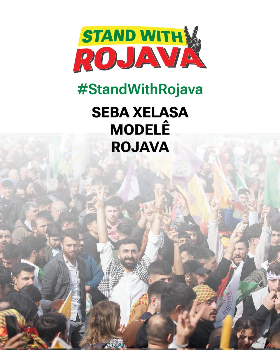 Modelo ke Rojava de ame awankerdene seba heme cîhanî modelê azadîye û demokrasî yo. Kes nêeşkeno bixeripno. #StandWithRojava
