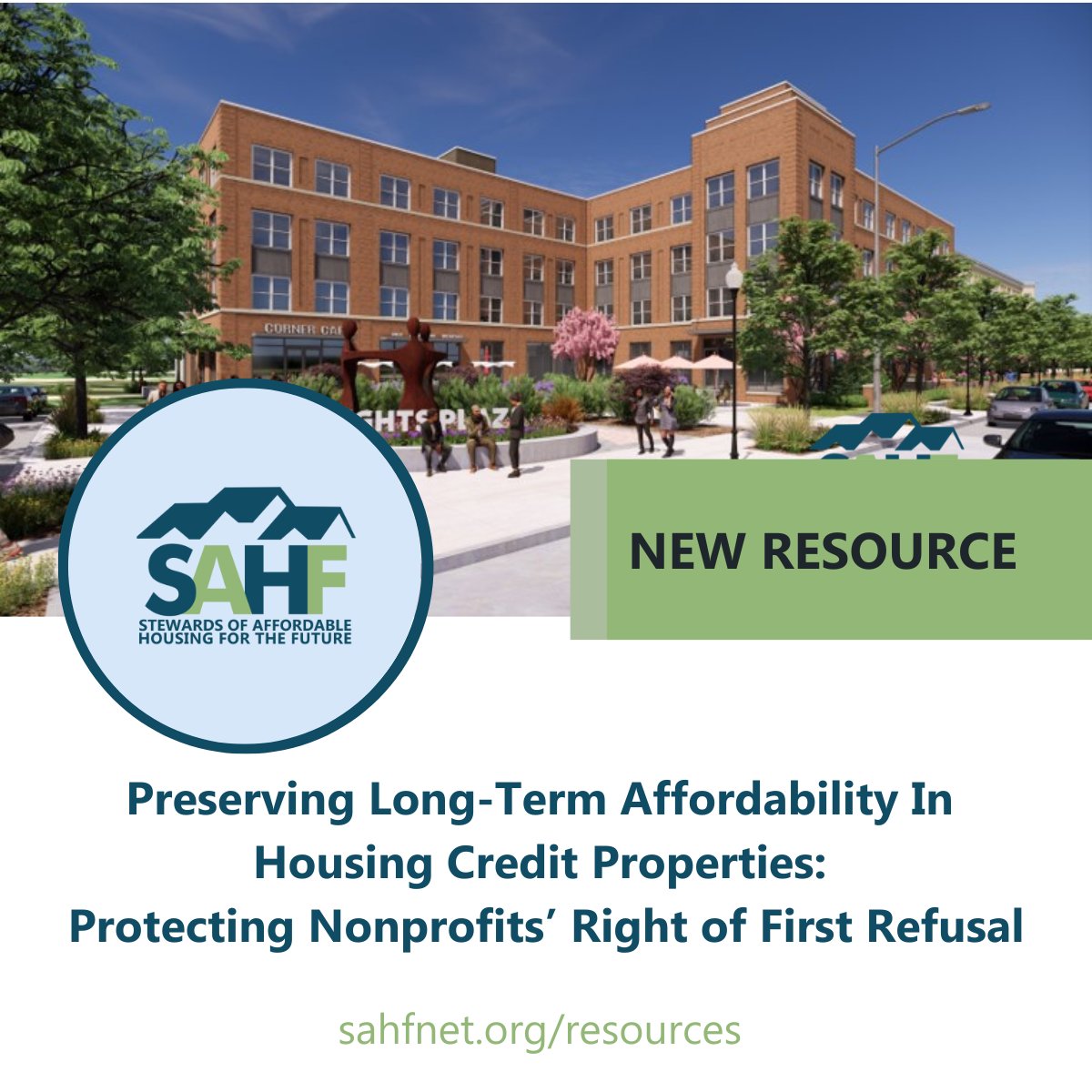 Nonprofits play a key role in tackling the #affordablehousing crisis &amp; advancing preservation. Our report examines challenges with securing ROFR in #HousingCredit properties &amp; shares case studies, strategies &amp; practices to protect affordability. http://sahfnet.org/resources/pres…