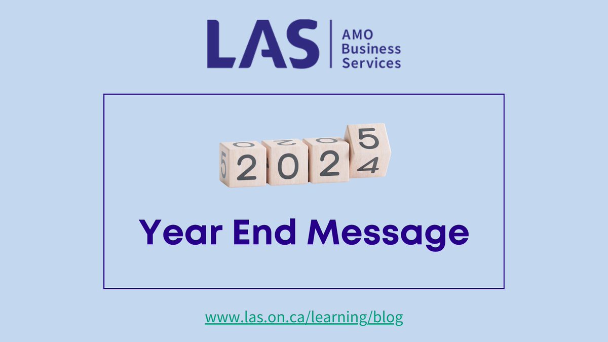 Read our latest #blog of the year and season, about LAS activities and outcomes for 2024 and our future areas of focus. Written by <a href="/JudyDezell/">Judy Dezell, CAE</a>, Director AMO Enterprise Centre, Business Partnerships, LAS &amp; ONE.

las.on.ca/learning/blog/…

<a href="/AMOPolicy/">AMO</a>