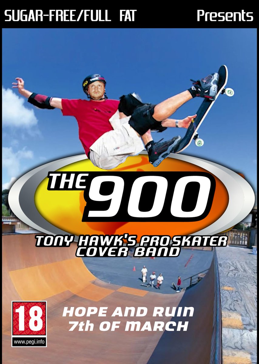 Sugar-Free Records (@sugarfreeuk) on Twitter photo NEW SHOW! Excited to announce that the UK’s first and only Tony Hawk’s Pro Skater cover band, THE 900 are playing <a href="/thehopeandruin/">The Hope & Ruin</a> in Brighton on the 7th March 2025!
Tickets on sale here: bit.ly/the900_btn
sugar-free x Full Fat Promotions NEW SHOW! Excited to announce that the UK’s first and only Tony Hawk’s Pro Skater cover band, THE 900 are playing <a href="/thehopeandruin/">The Hope & Ruin</a> in Brighton on the 7th March 2025!
Tickets on sale here: bit.ly/the900_btn
sugar-free x Full Fat Promotions
