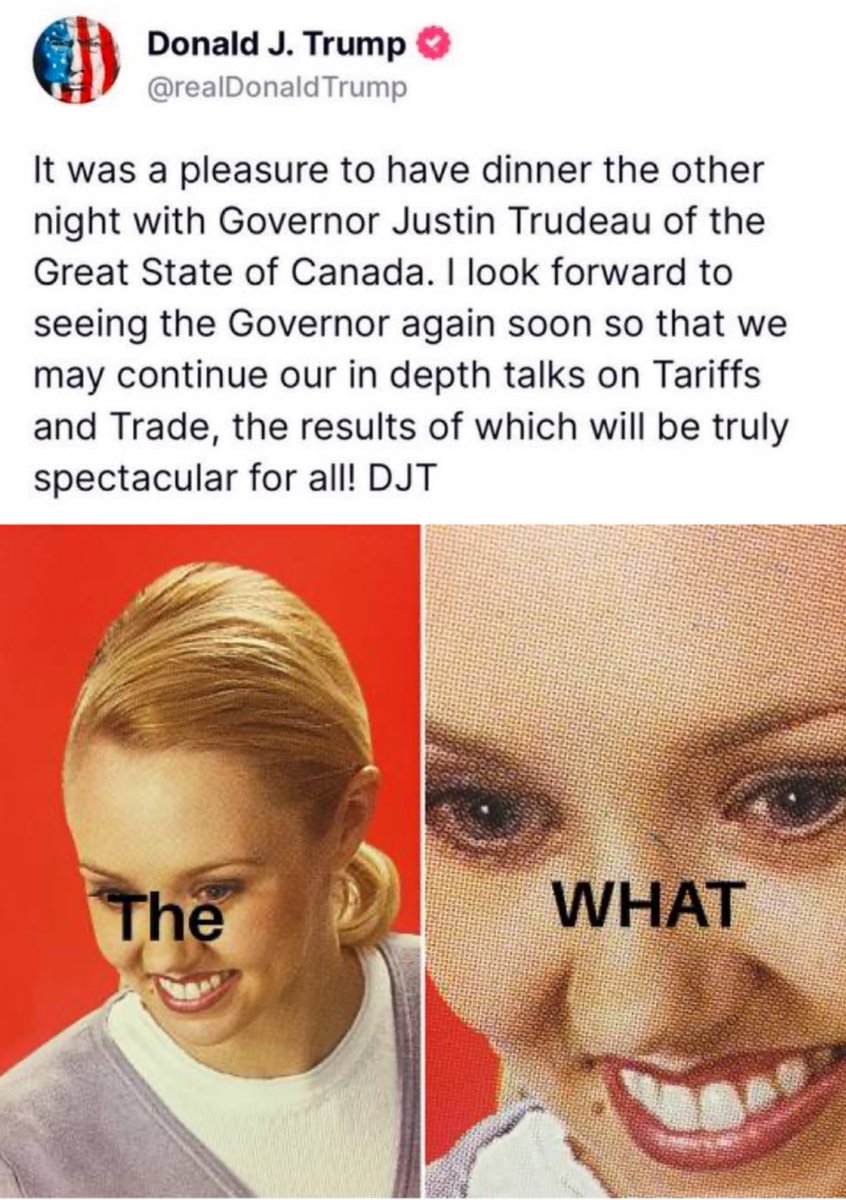 Just Donny being Donny. 🤣

<a href="/realDonaldTrump/">Donald J. Trump</a> <a href="/JustinTrudeau/">Justin Trudeau</a> #Canada