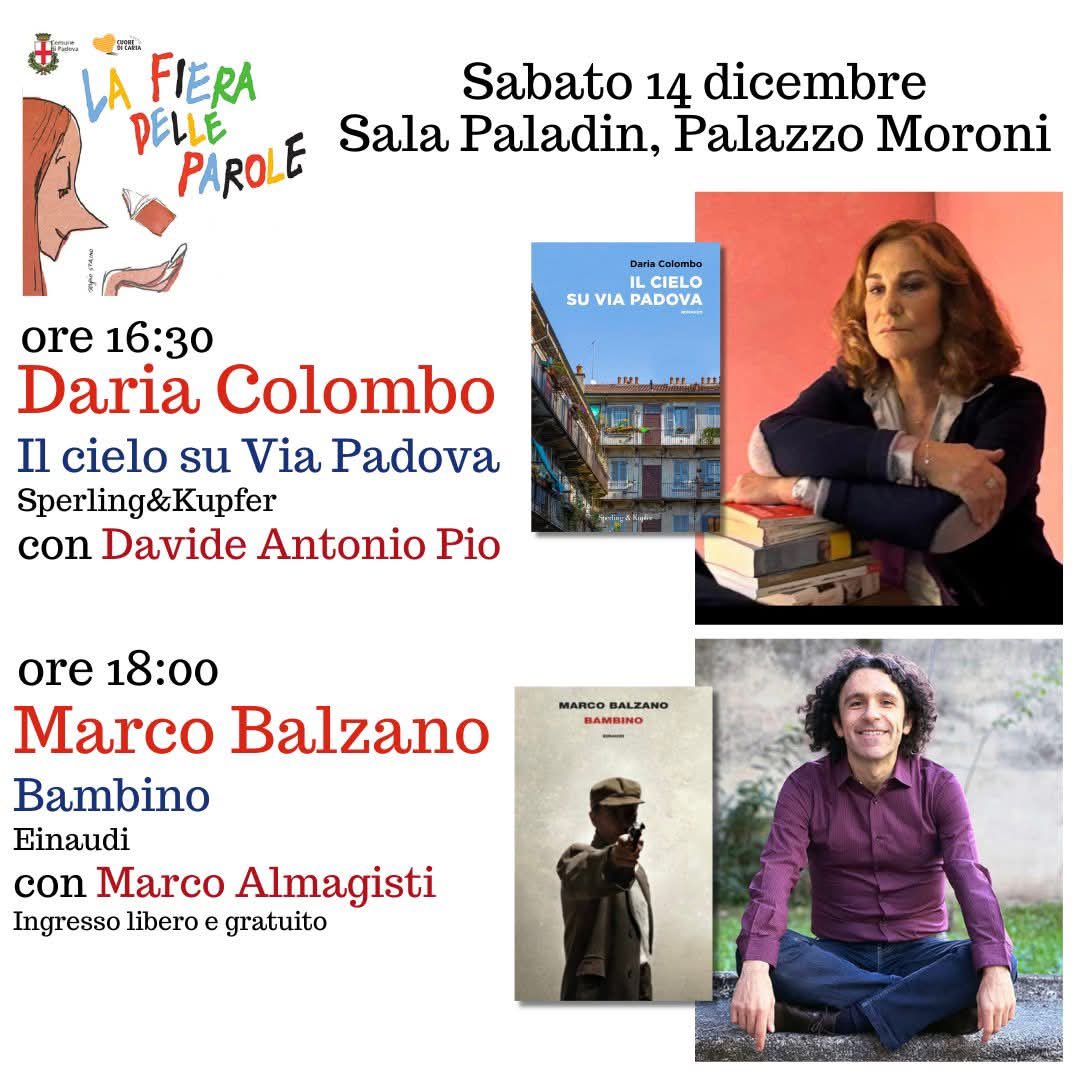 fieraparole's tweet photo. Sabato, doppio appuntamento a Palazzo Moroni, non mancare alla #fieradelleparole24 winter edition ❄️

#padova #libri #evento #libridaleggere https://t.co/D7Wrnfxyz2