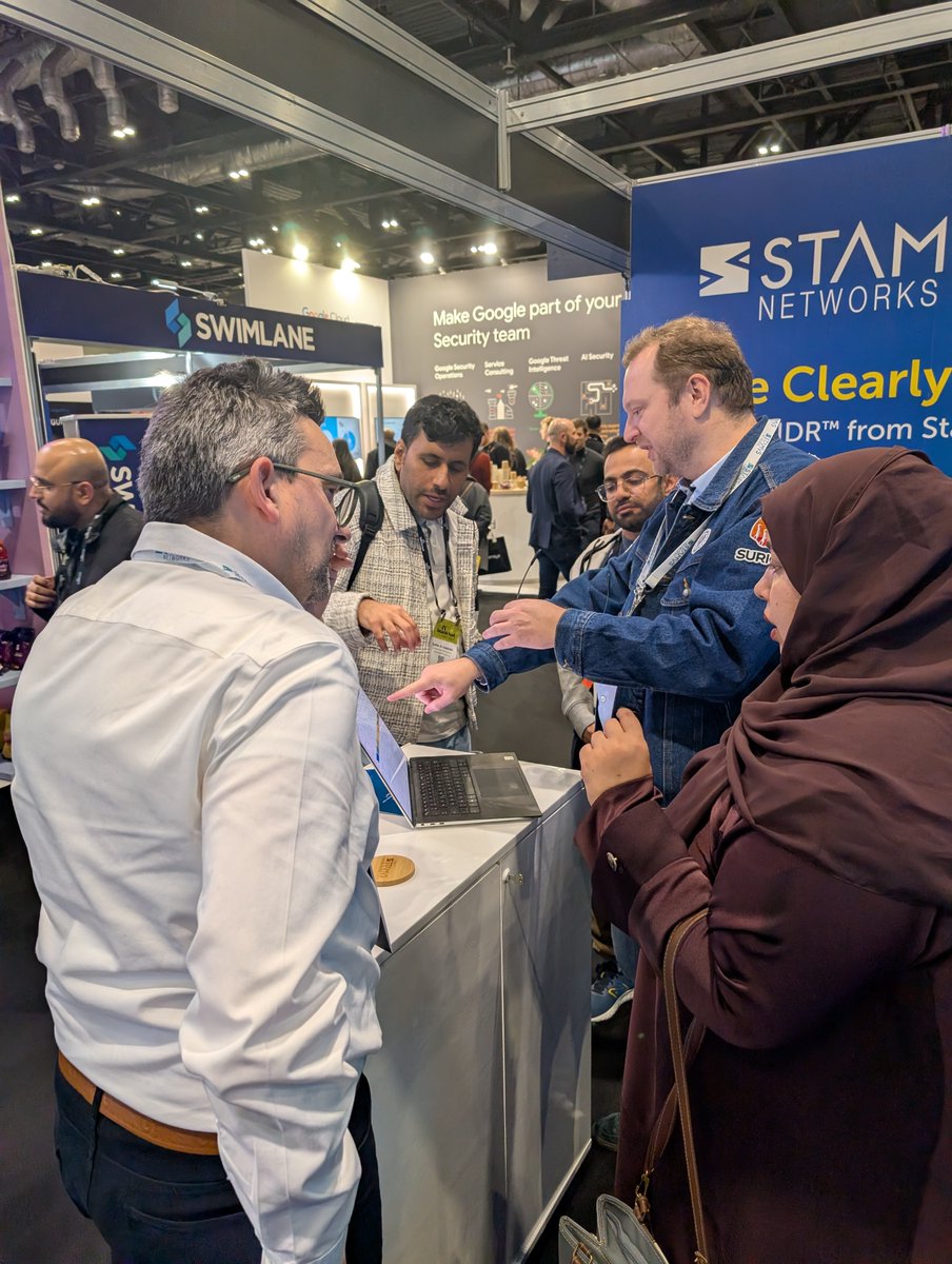 StamusN's tweet photo. It's day one of Black Hat Europe 2024 and our team is keeping busy answering questions and offering demonstrations of Clear NDR. 💪🎉

If you're at the event, stop by our stand (411) to meet the team and learn more!

#BlackHatEurope #ClearNDR #ThreatDetection https://t.co/Jxzl82fy6C