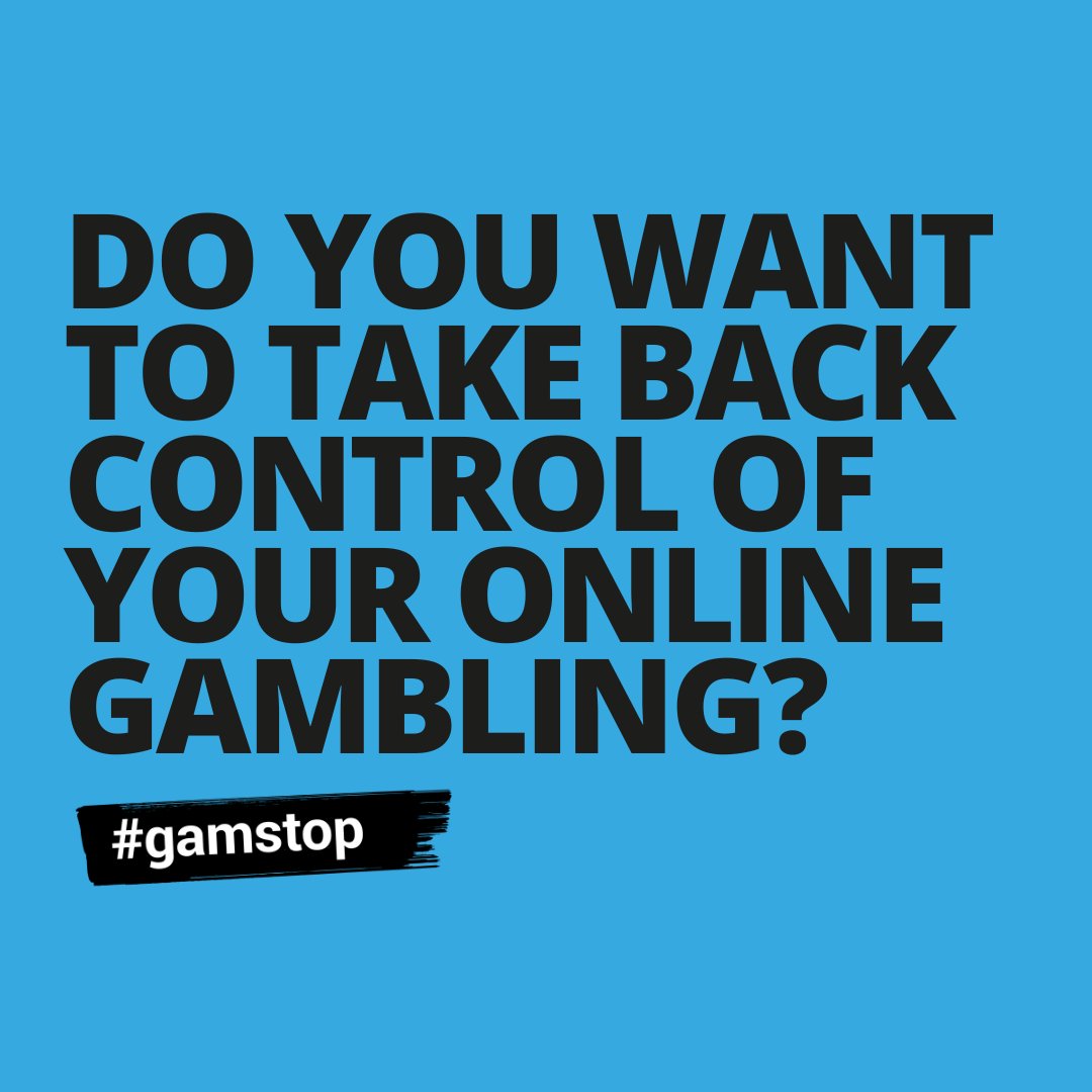 If you're struggling with your online gambling, GAMSTOP can help.

Over half a million people have used GAMSTOP to take back control of their online gambling.

Registering with GAMSTOP is free, quick and easy - learn more at gamstop.co.uk.