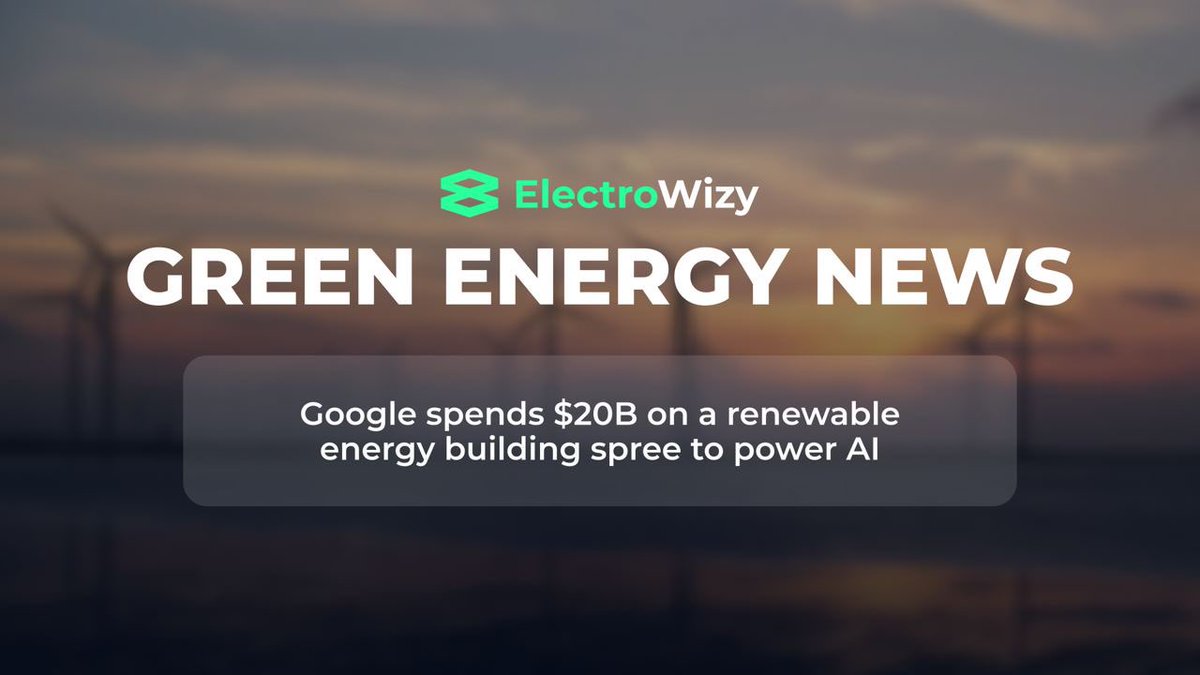 ⚡️ Google spends $20B on a renewable energy building spree to power AI

🏗 Tech giant is now working with partners to build gigawatts of new renewable generation, battery storage and energy grid to power its AI ambitions. 

🔗 Read the full article by TechCrunch to learn about