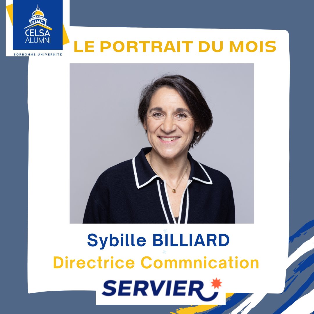 Portrait du mois
Découvrez le portrait de Sybille Billiard, ancienne étudiante  #CELSA, qui dirige depuis 2018 la communication du groupe <a href="/Servier/">Servier</a>. Sybille a accepté d'évoquer avec nous son parcours, le réseau alumni &amp; sa vision du métier de communicant.
👉celsa-alumni.com/fr/article/syb…