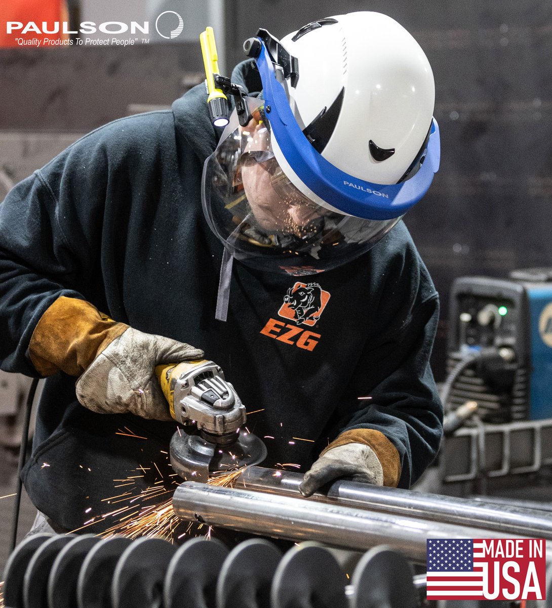 PaulsonMFG's tweet image. Our toric polycarbonate face shields allow for optimal visibility, while the high impact material stands up to the most rugged conditions. Big thanks to the team at @MaltaDynamics for showcasing our shield with their APEX safety helmet!

#FaceProtection #GetHomeSafe #MadeInTheUSA