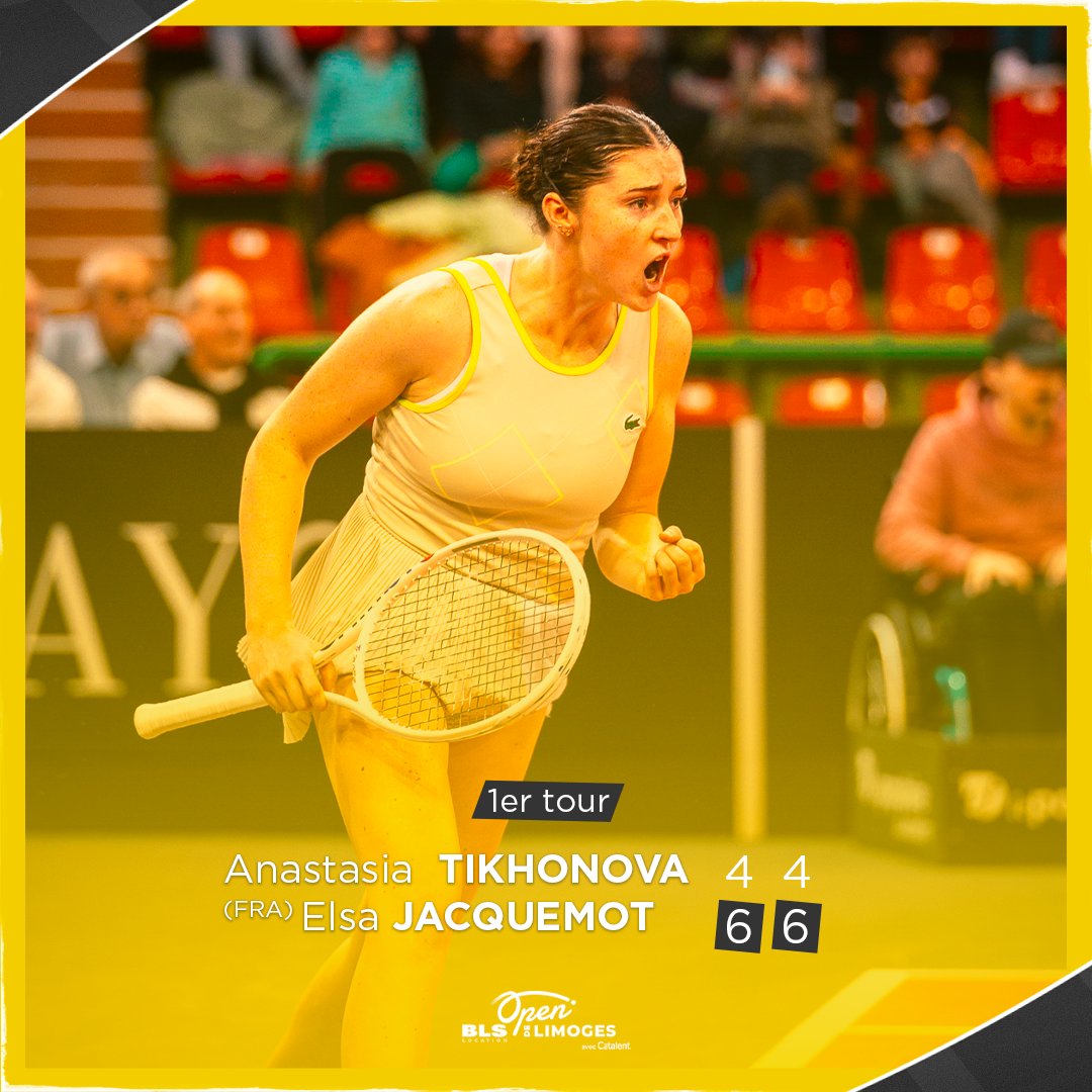 OpenWTALimoges's tweet photo. TOUR PRINCIPAL 🎾

Elsa Jacquemot au prochain tour ! La française s'impose en deux sets ✅

#OpenBLSdeLimoges #WTA #WTA125 https://t.co/UTEGLHJIOu