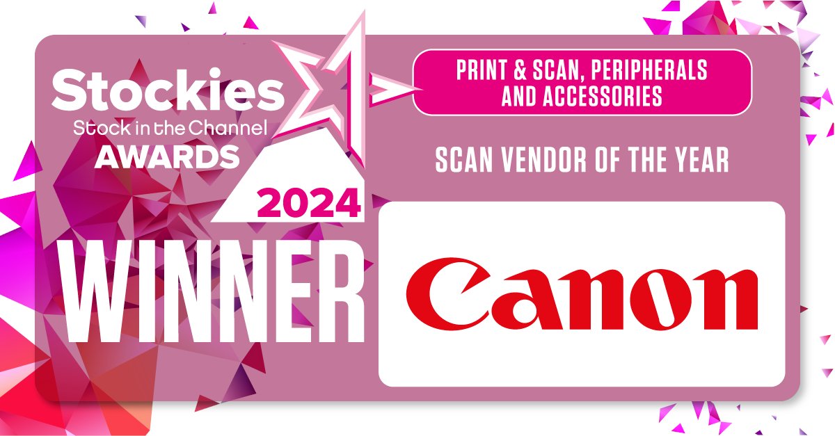 CanonBusinessUK's tweet image. Thrilled to be the winner of Scan Vendor of the Year at #Stockies, Stock in the Channel Awards 2024 🎉🍾 

We want to thank everyone involved and look forward for what's to come in 2025 ❤️