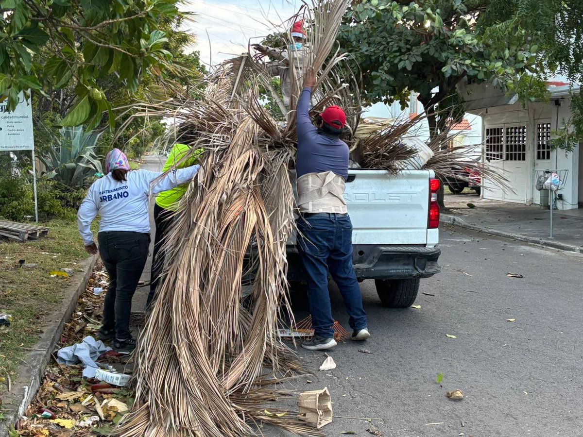 JM_UNANUE's tweet photo. Personal de la Fuerza de Tarea 24/7 implementada para atender las afectaciones por el paso del Frente Frío 14, se ha encargado de manera inmediata de distintos reportes en varios puntos de la ciudad. https://t.co/B172Nh7RbE