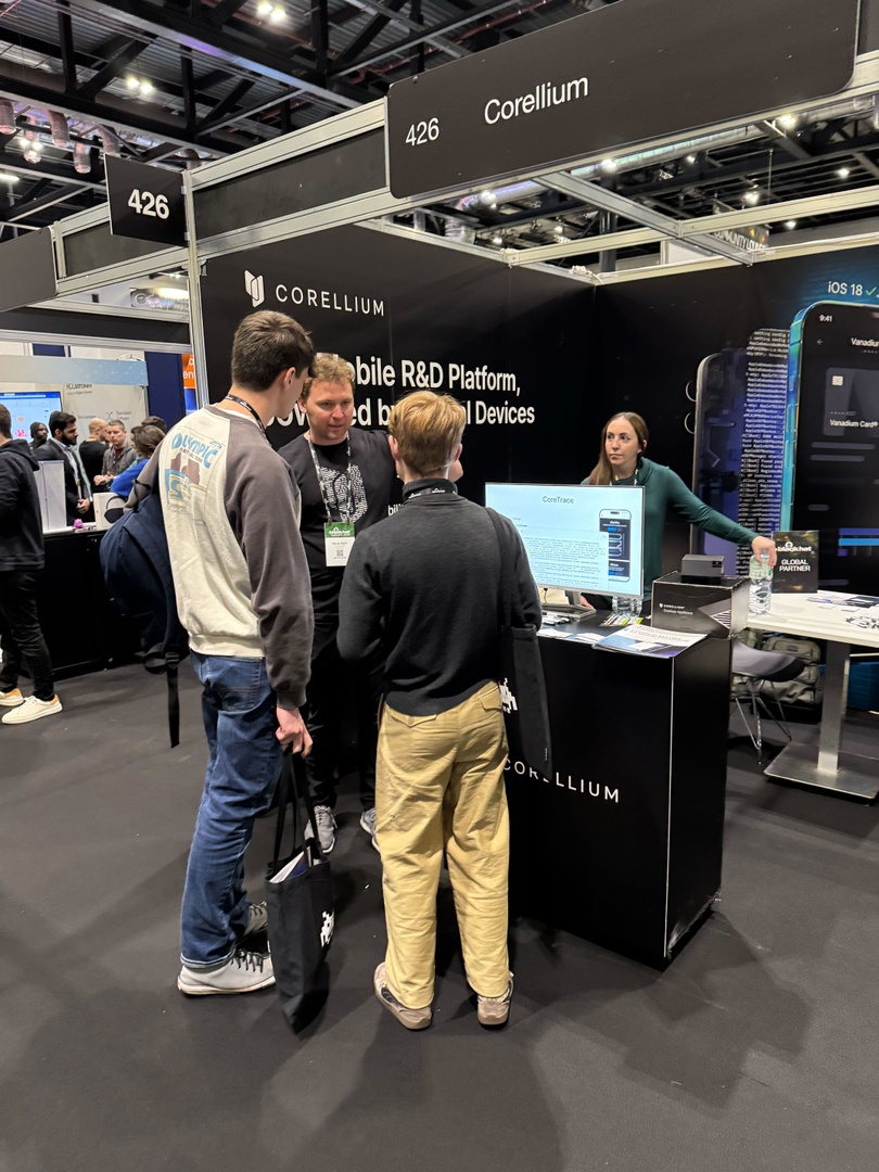 CorelliumHQ's tweet photo. We're here Black Hat EU!
โ
Get your 10K steps in
โ
Stop by Booth 426
Learn about the ultimate virtualization solution for mobile app security testing, designed specifically for researchers and developers. See you there! ๐พ #BlackHatEU #MobileSecurity https://t.co/TMTG9OCu9J https://t.co/iBm1E8KL35