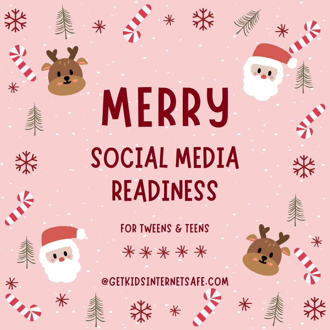 Your tween/teen getting a smartphone? Keep them safe from digital injuries with our GKIS SOCIAL MEDIA READINESS COURSE! ➡️Go to GetKidsInternetSafe.com for details. #holidaygifts #teengifts #tweengifts #teengiftideas #tweengiftideas #giftideas #christmasideas