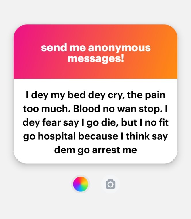 AWAInitiative's tweet photo. We listen, we don't jugde...... (Unsafe Abortion edition)

Click on the link to share your experience

https://t.co/Nqt9i8DysL

#awainitiative 
#TobeAsewo
#IfNaYouWetinYouGoDo
#WhatIfItWereYou 
#EndPreventableDeaths
#IfNotNowWhen
#CompassionOverJudgement
#HealthcareAccess
#Ajose https://t.co/0VoStotR75