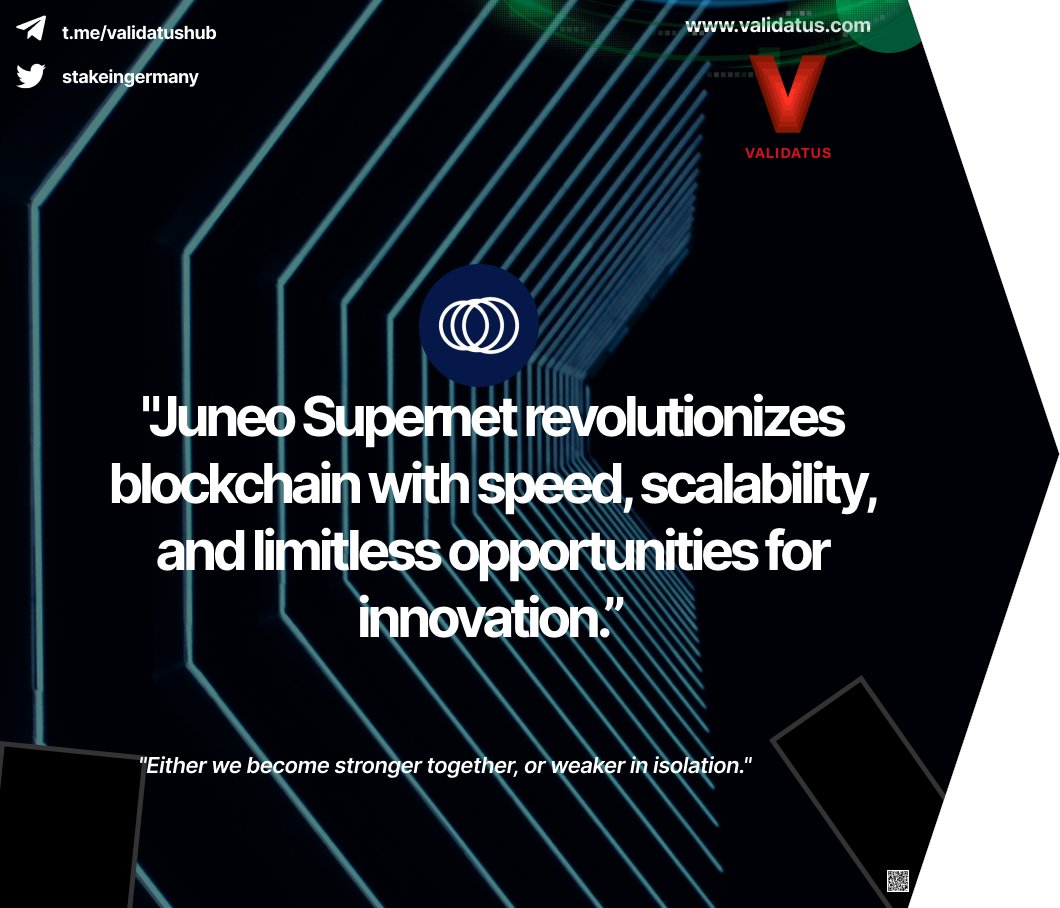 stakeingermany's tweet photo. $JUNE pre-sale will be going live on December 12, 2024! 🚀
Here are a few things you'll love to
know about #Juneo SuperNet.
@JUNEO_official is shaping #Web3 with permissionless innovation, lightning-fast speed, and seamless scalability.
let's take a deep dive 🧵👇 https://t.co/Dcetot7TzE