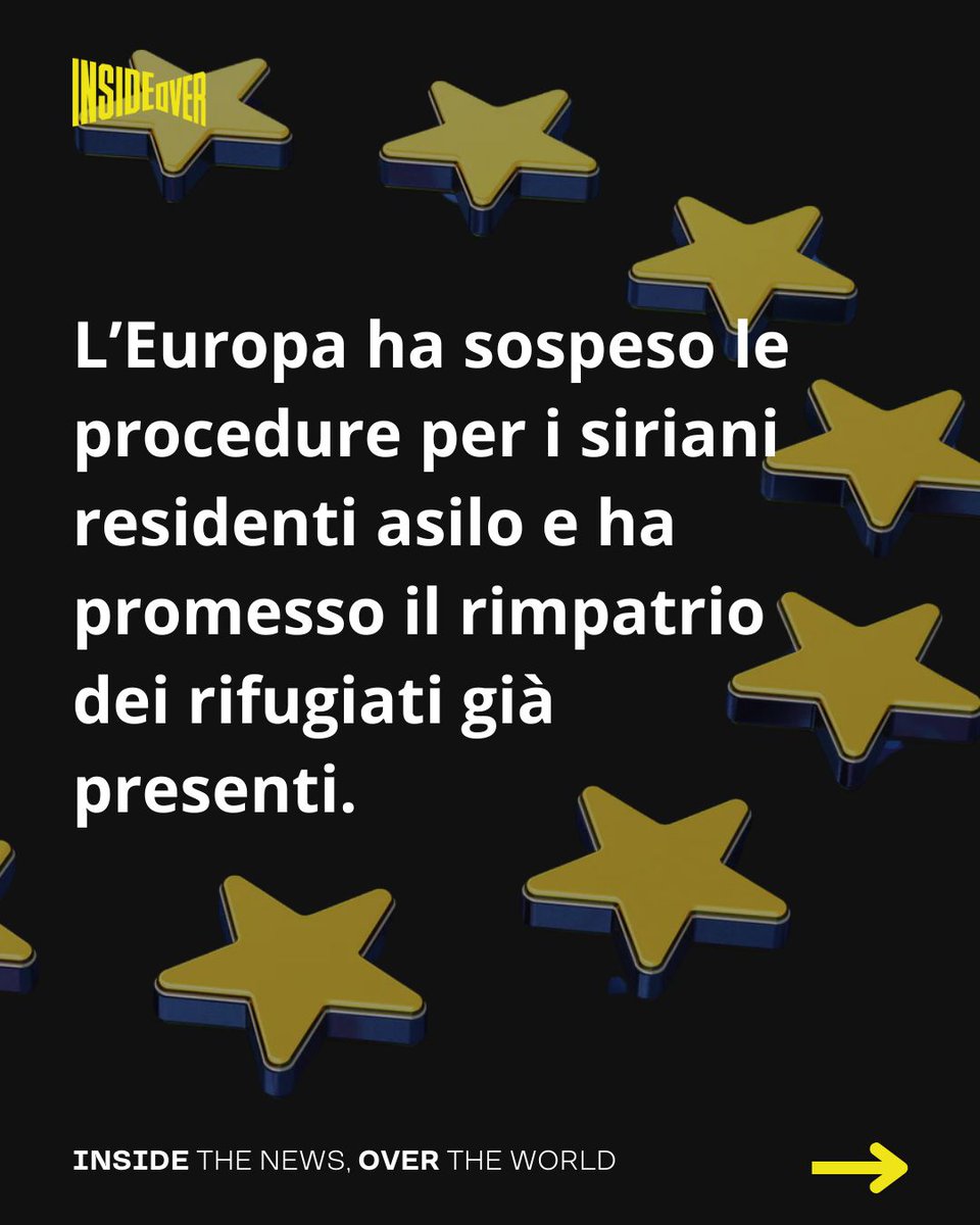 insideoverita's tweet image. #UnioneEuropea chiude i #confini ai #migranti #siriani: Dall’#Italia ai paesi scandinavi, si sospendono le procedure di asilo per i #rifugiati siriani e si preparano programmi di rimpatrio collettivo.

L'articolo di Paolo Mossetti è su #insideover 
buff.ly/4ffKmdk

#siria