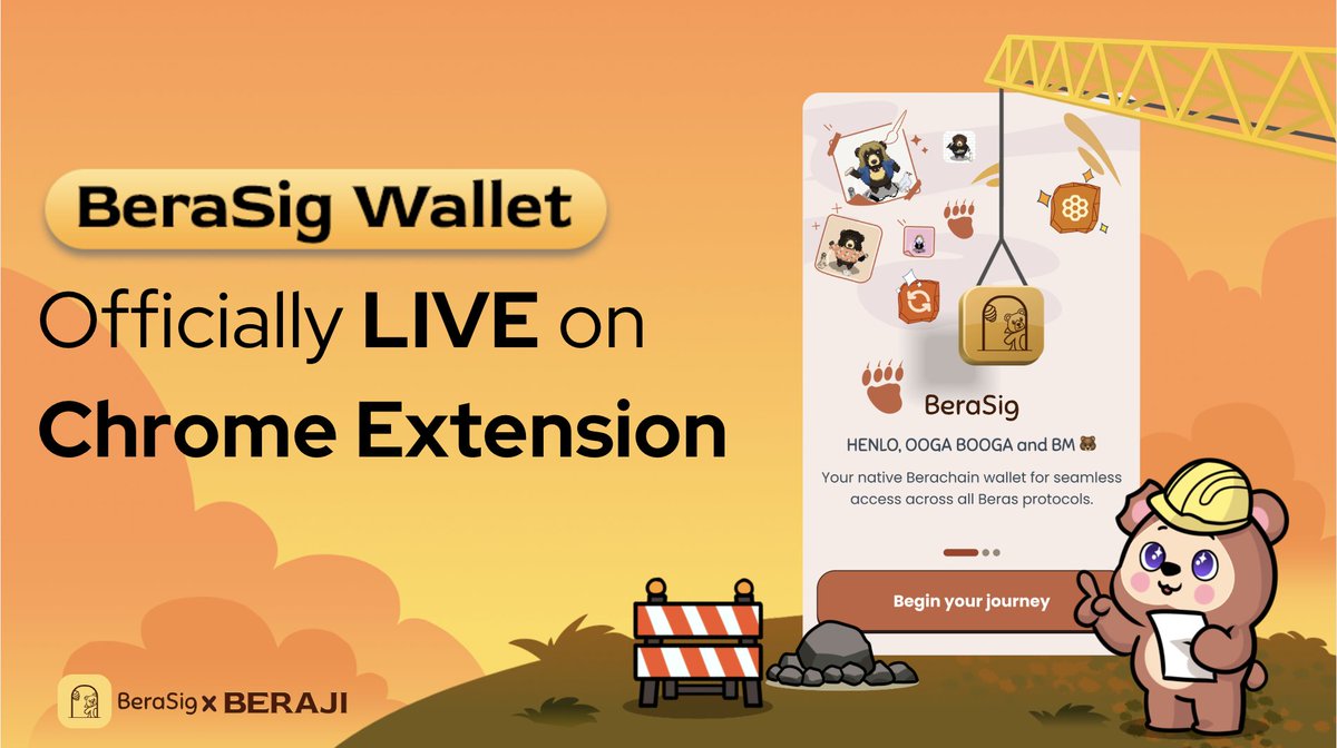🚨 BERASIG WALLET IS LIVE ON CHROME EXTENSION 🚨

The first native wallet built exclusively for @Berachain. Manage assets, swap, mint, and explore—all in one bear-tastic place🐾

Ready to explore what’s inside? Keep scrolling ⬇️