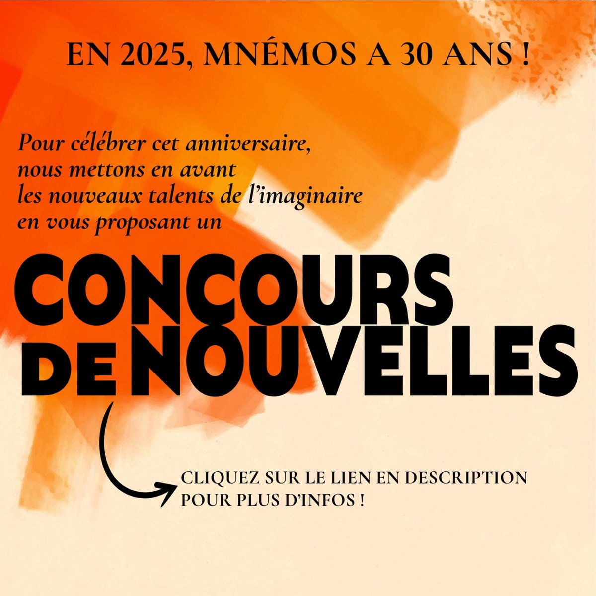 editionsmnemos's tweet photo. 👉https://t.co/LGnthHFhdg
En 2025, Mnémos fête ses 30 ans!
Et depuis un mois, nous vous proposons de participer à un concours de nouvelles de fantasy ouvert aux primo-autrices et auteurs.
Il reste désormais 3 semaines pour prendre part à ce beau projet! Alors... À vos claviers!✨ https://t.co/GQH4KG8XGm