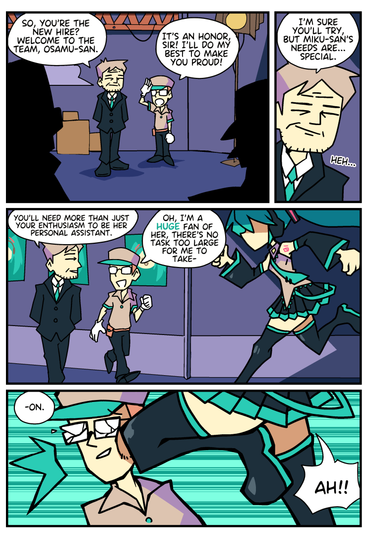 Tall Miku comic commission. 