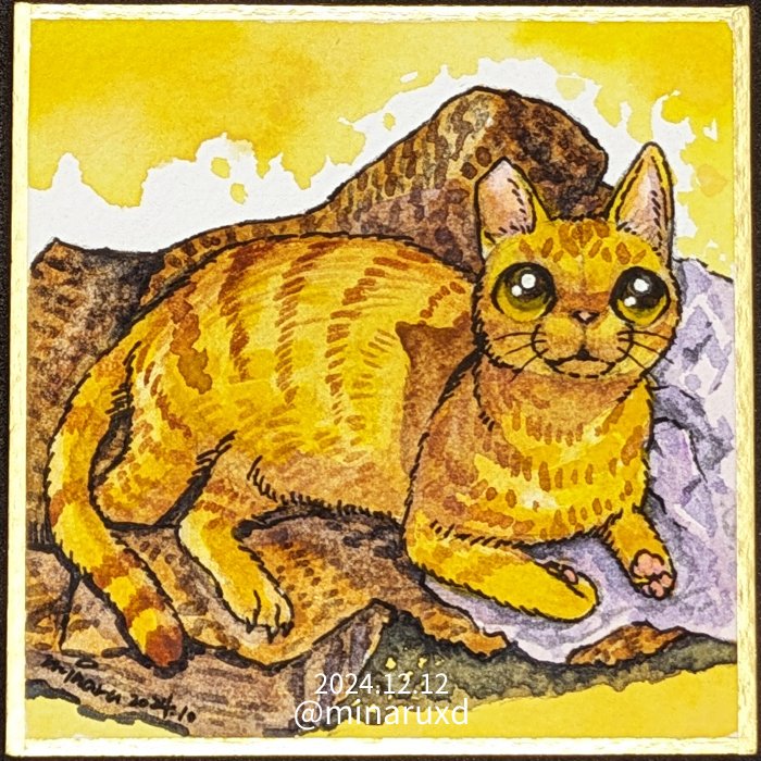 茶トラ🐱
#水彩 #手描き #猫 
