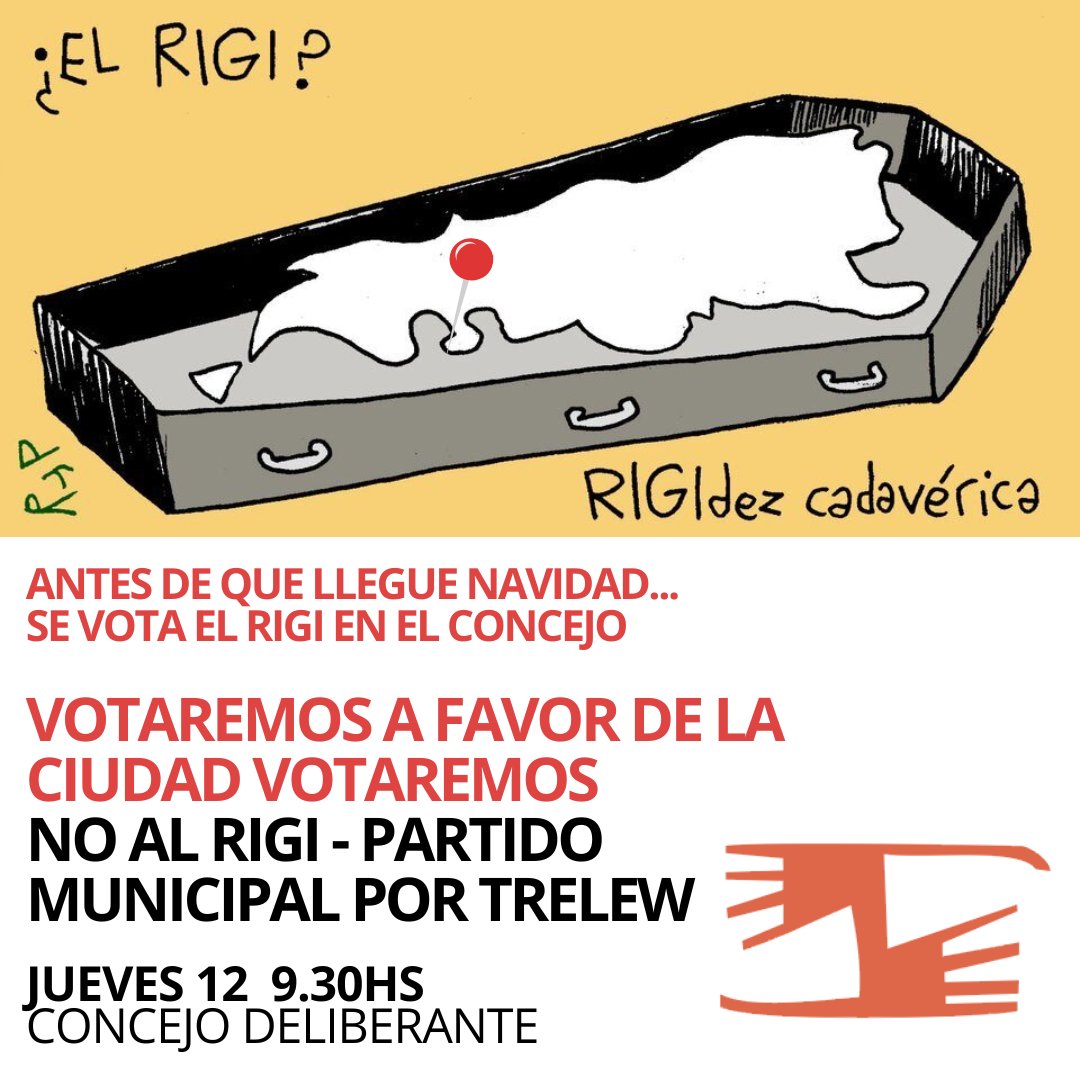 PorTrelew1's tweet photo. RIGI Votaremos a favor de la ciudad, votaremos NO AL RIGI. https://t.co/jK1TpzoPH6