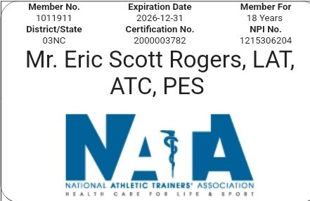 Eric Rogers LAT, ATC, PES tweet media