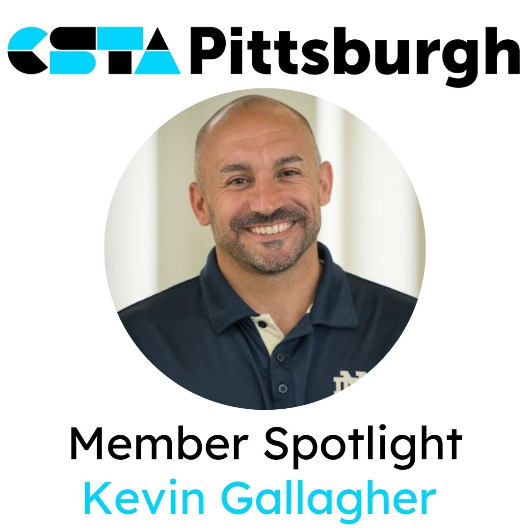 #CSTAPitt #MemberSpotlight 🌟 Meet Kevin Gallagher, CS &amp; Data Science educator at Keystone Oaks HS! 🖥️ Hosting a Night of Code during #CSEdWeek with <a href="/GirlsWhoCode/">Girls Who Code</a> Way to celebrate Kevin! @keystone_oaks Thank you for being a member of our chapter! #CSTA #EdTech #CSforAll