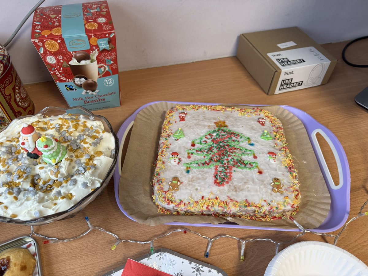 nshilv's tweet photo. The gynaecology secretaries invited us to judge a Christmas ‘bake off’ today - I think the gingerbread house did it for me - so cute! My colleague and I nibbled at the chimney, so nowhere for Santa to go through any more, Mr Gingerbread Man will have to leave the door unlocked https://t.co/CaOvYu2KcC