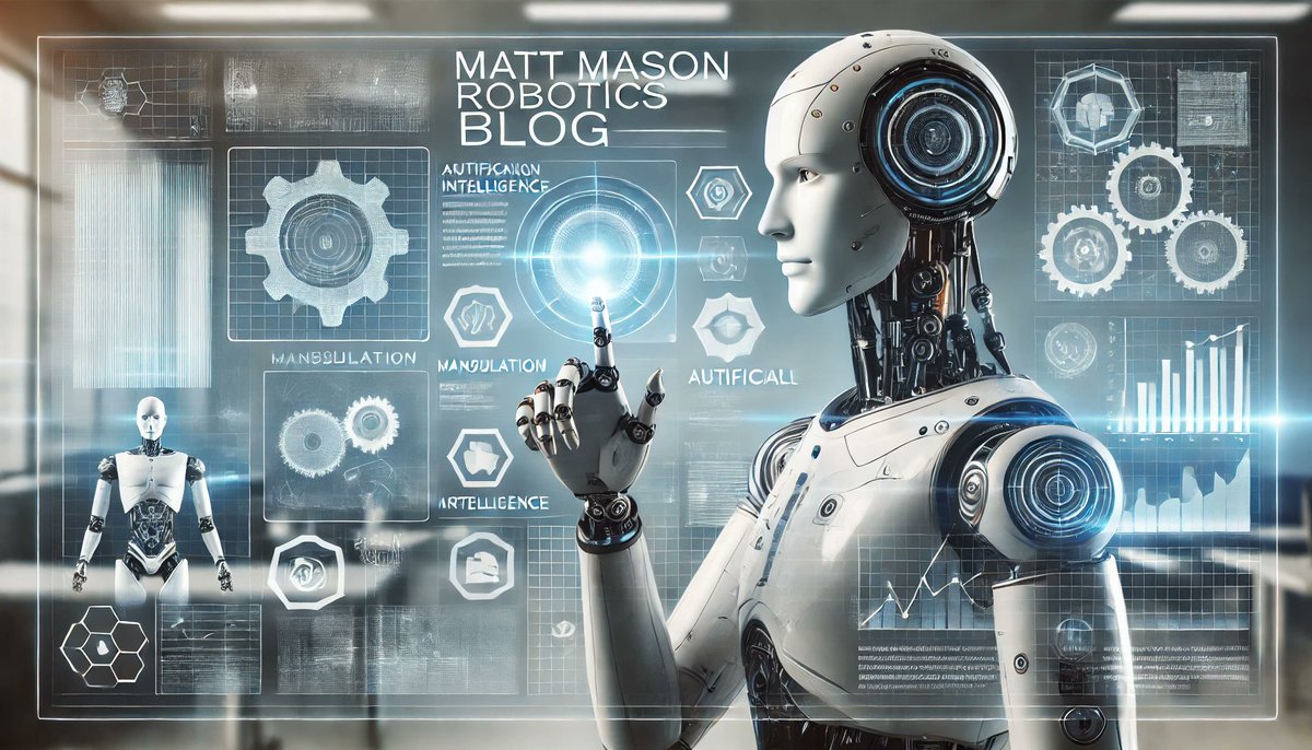 Wenzhong Yan (@wenzhongyan) on Twitter photo Iām excited to share something from my friend and robotics legend, Matt Mason <a href="/mastertoadster/">Matthew Mason</a>! š¤š· Heās launched a blog where he dives into all things robotics:
mtmason.com/matt-mason-robā¦
Matt has been shaping the robotics field for decades. Whether youāre deep in the field or Iām excited to share something from my friend and robotics legend, Matt Mason <a href="/mastertoadster/">Matthew Mason</a>! š¤š· Heās launched a blog where he dives into all things robotics:
mtmason.com/matt-mason-robā¦
Matt has been shaping the robotics field for decades. Whether youāre deep in the field or