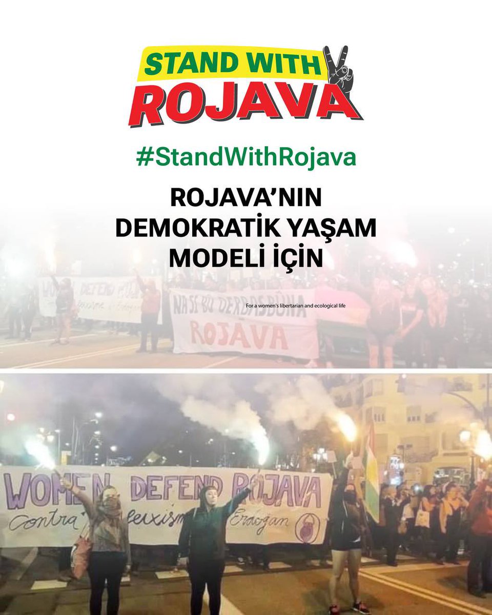 Tüm demokrasi güçlerini ve uluslararası kamuoyunu Rojava’yı hedef alan saldırılar karşısında sessiz kalmamaya davet ediyoruz. 
#StandWithRojava