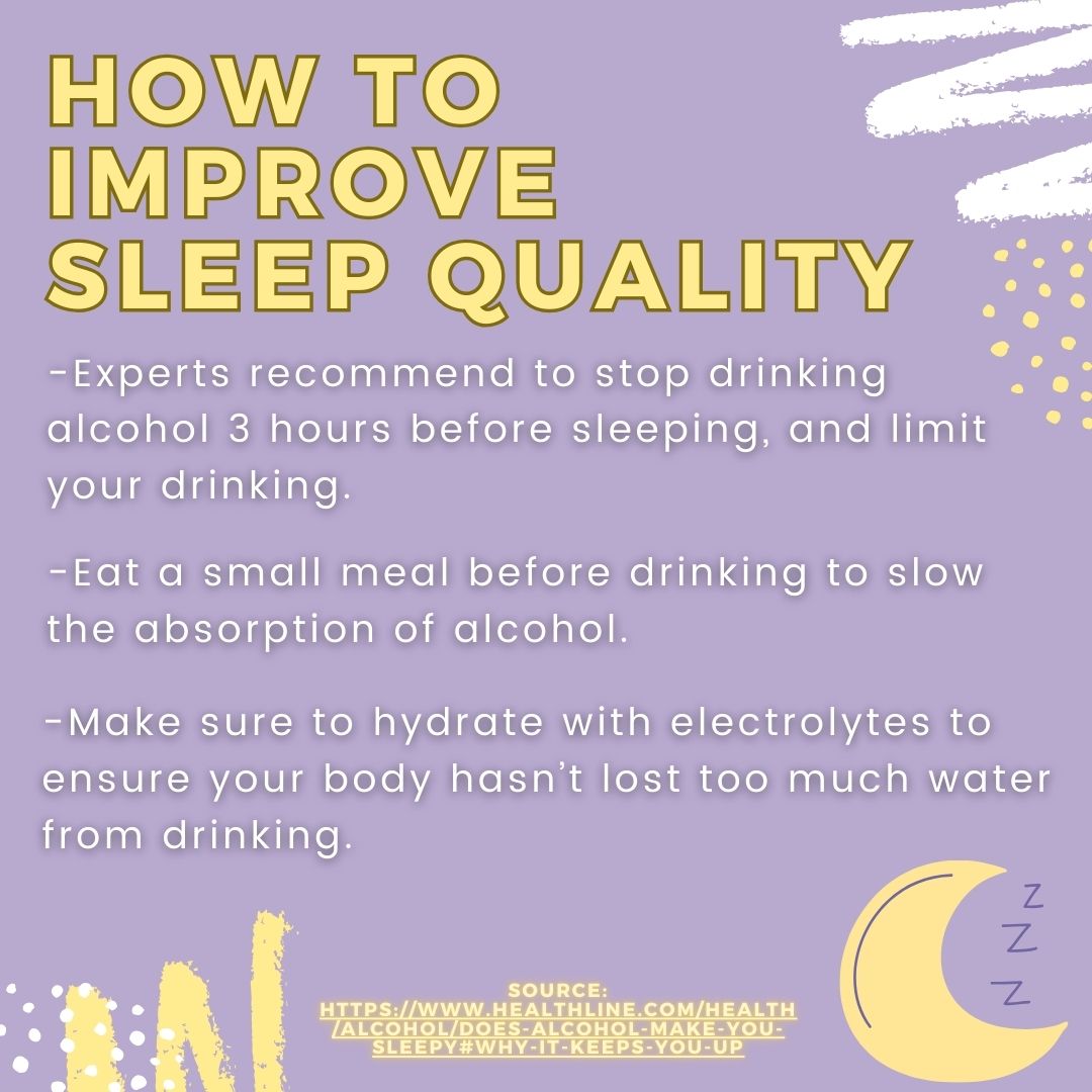 😴 Check out these tips on how to improve your sleep after a night out! 🥂

#alcoholresearchlab #uiuc #alcoholresearch #champaign #urbana #universityofillinois #research