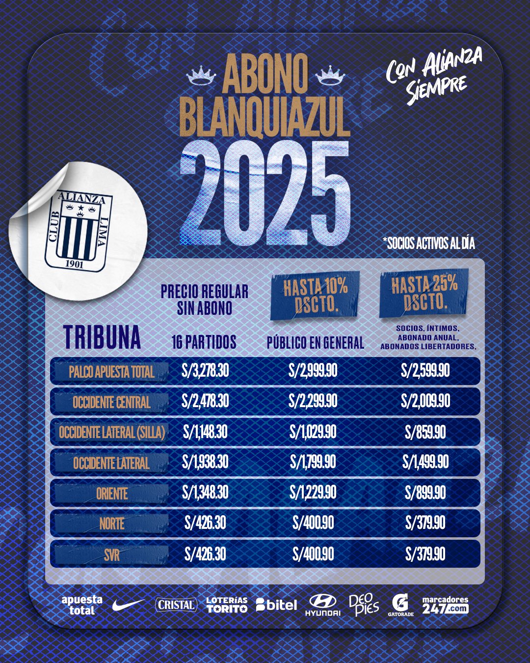 Abono Blanquiazul 2025 ¡Así puedes asegurar tu lugar en los partidos