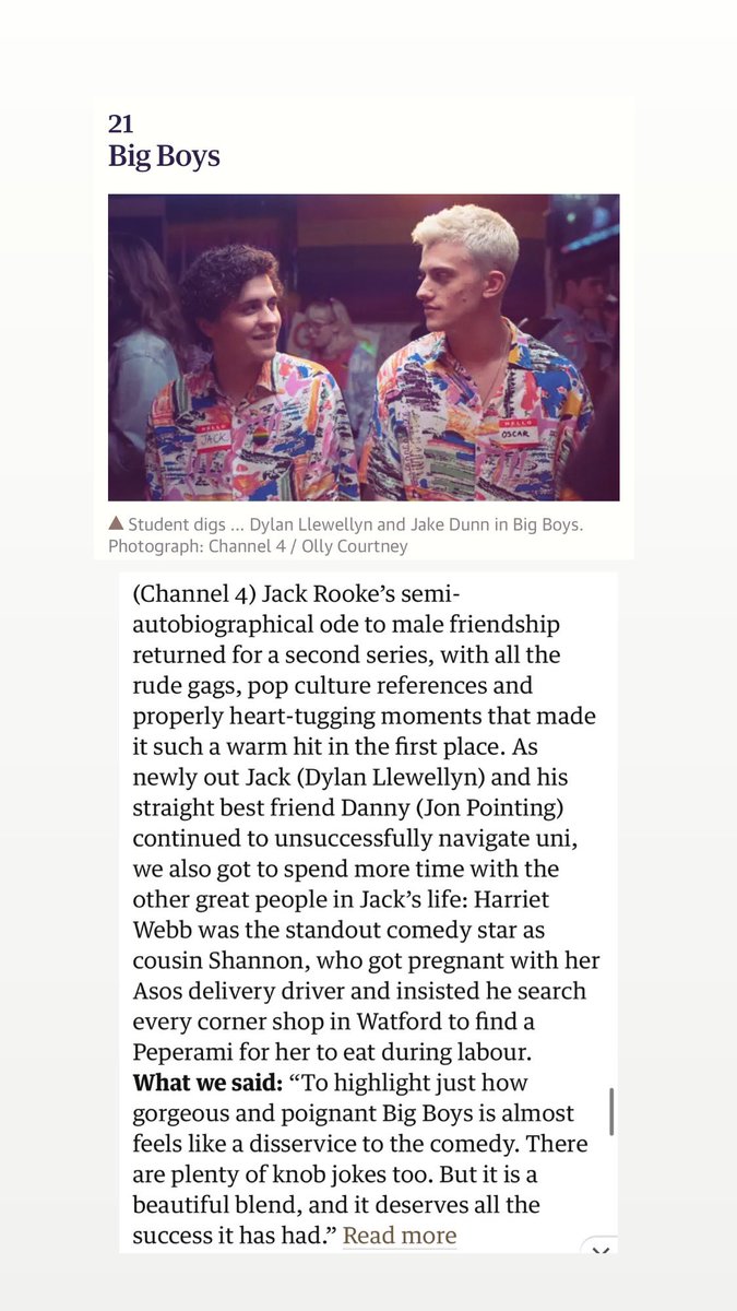 Thank you <a href="/guardian/">The Guardian</a> for including BIG BOYS in this list of top 50 TV shows of 2024!