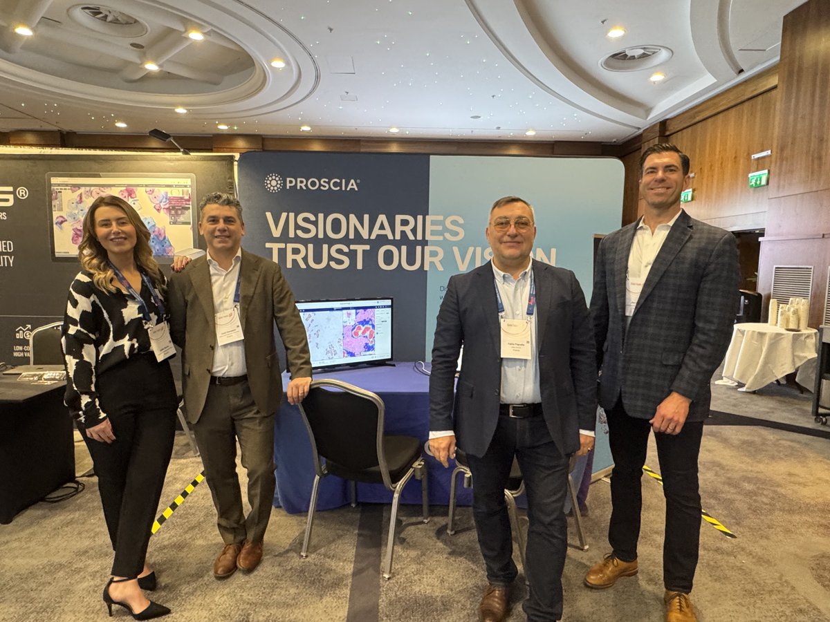 Proscia's tweet photo. We can't believe how many of you have already come to see why 14 of the top 20 pharmas and major diagnostic laboratories rely on our AI-enabled Concentriq platform here at exhibit 41. 👀

Will you be next?

#DigiPathLondon https://t.co/2WOAe3F2o5