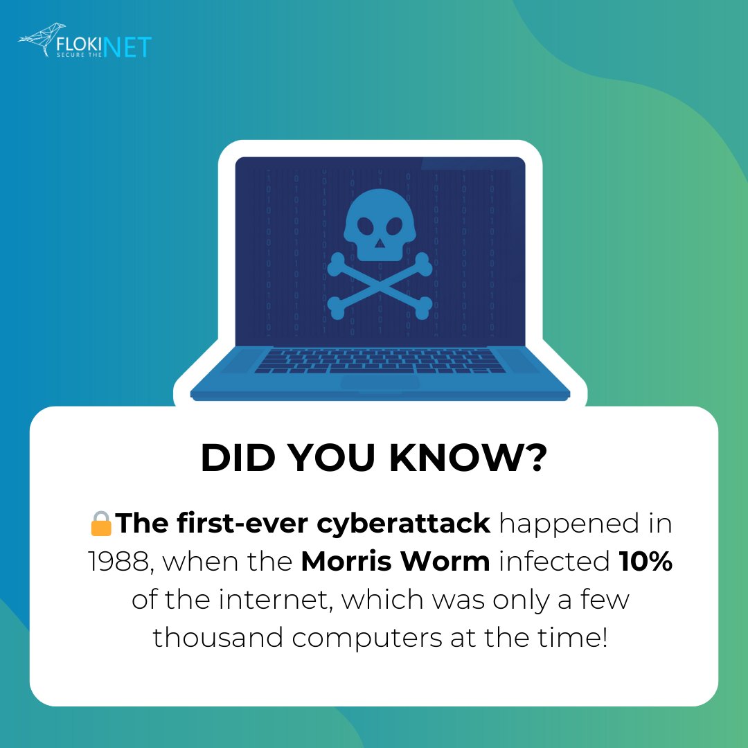 FlokiNETehf's tweet image. Cyber threats have evolved since then, and staying protected is more critical than ever. At FlokiNET, we provide secure hosting solutions to keep your website safe. 🌐
#CyberSecurity #DidYouKnow #FlokiNET