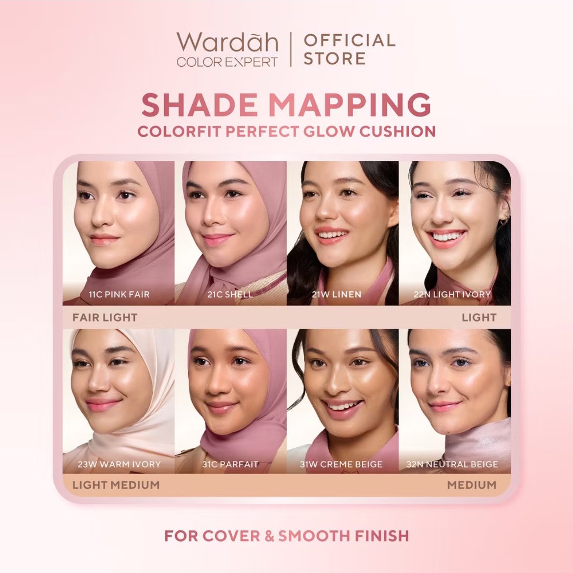 duniaskinker's tweet photo. Wardah Colorfit Perfect Glow Cushion ini available di 14 shades

Rentang warnanya juga cukup luas menurutku 
Dan mostly kayanya masuk ke kulit wanita Indonesia deh

Aku dari dulu udah pake shades 32N, dan versi upgrade ini ternyata ga berubah sama sekali https://t.co/HdpyX68RUu