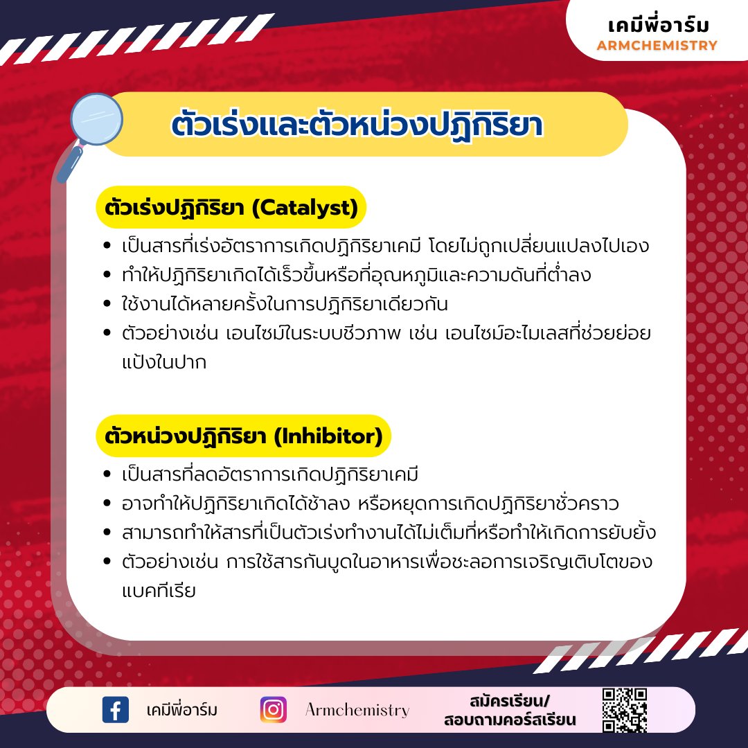 armchemistry's tweet image. สรุปเนื้อหาเคมี เรื่องตัวเร่งและตัวหน่วงปฏิกิริยา น้องๆ ที่ยังไม่เข้าใจเรื่องนี้พี่อาร์มสรุปเนื้อหาที่สำคัญแบบเข้าใจง่ายๆ พร้อมรูปภาพประกอบให้ด้วย แชร์เก็บไว้อ่านทบทวน เตรียมสอบได้เลยครับ 
#netsat #netsat67 #netsatเคมี #netsatkku #เคมีพี่อาร์ม