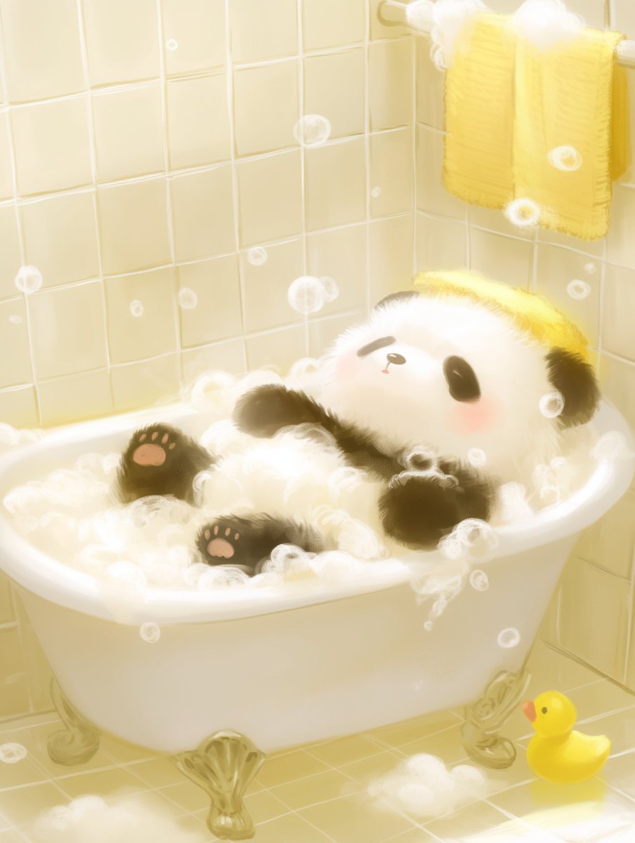 Panda_Studio_Ai's tweet photo. 『ととのう～』 https://t.co/YFQmRIOKid