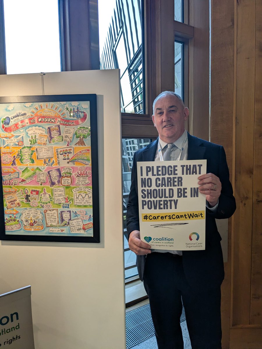 Coalition of Carers in Scotland (COCIS) (@carerscoalition) on Twitter photo Around 100,000 unpaid carers in Scotland are currently living in poverty.
Thank you to <a href="/PaulMcLennan7/">Paul McLennan - MSP for East Lothian</a> for supporting the pledge that no carer should be in poverty because of their caring role.
#CarersCantWait Around 100,000 unpaid carers in Scotland are currently living in poverty.
Thank you to <a href="/PaulMcLennan7/">Paul McLennan - MSP for East Lothian</a> for supporting the pledge that no carer should be in poverty because of their caring role.
#CarersCantWait