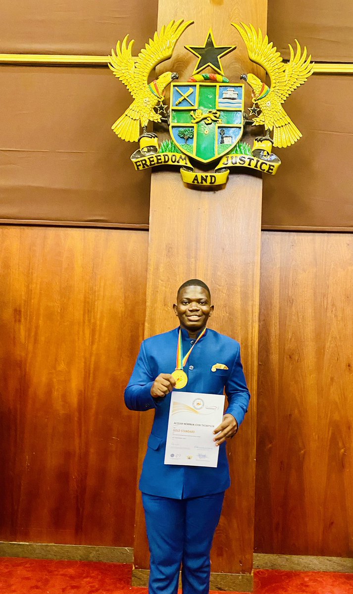 __Johnnewman's tweet photo. On Friday 29th November, 2024 I had the honor of receiving the Gold Award of the Duke of Edinburgh Award locally known as the Head of States Award in the presence of President @NAkufoAddo at the Jubilee House.

Our resilience and perseverance has paid off!
Congratulations to us. https://t.co/6aYqCWWIdR