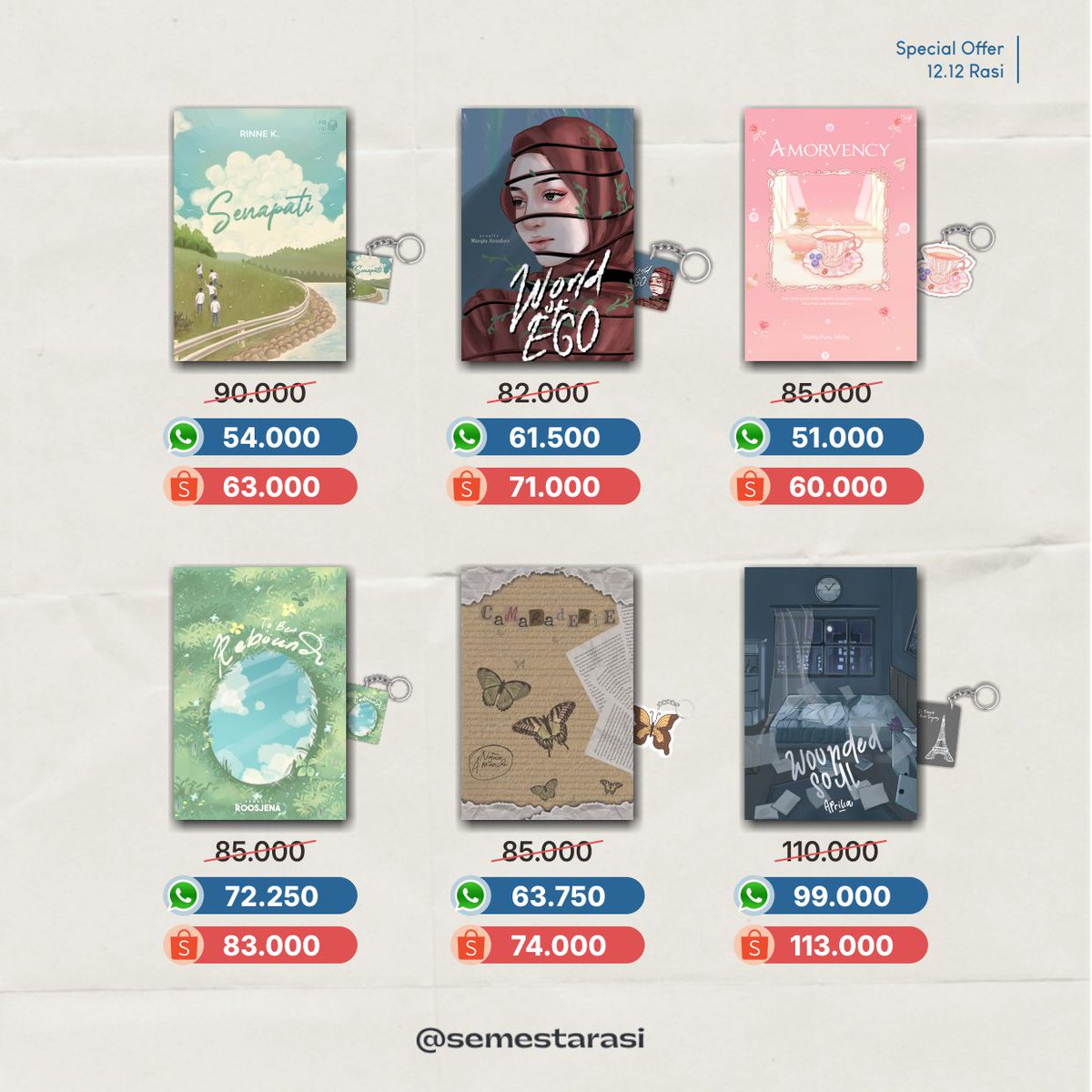semestarasi's tweet photo. Tada! ada buku Rasi incaranmu nggak di SO 12.12? Jangan sampai kelewatan, ya, soalnya cuman 4 hari aja, nih 😱😱😱 https://t.co/w4KdH7QwyT