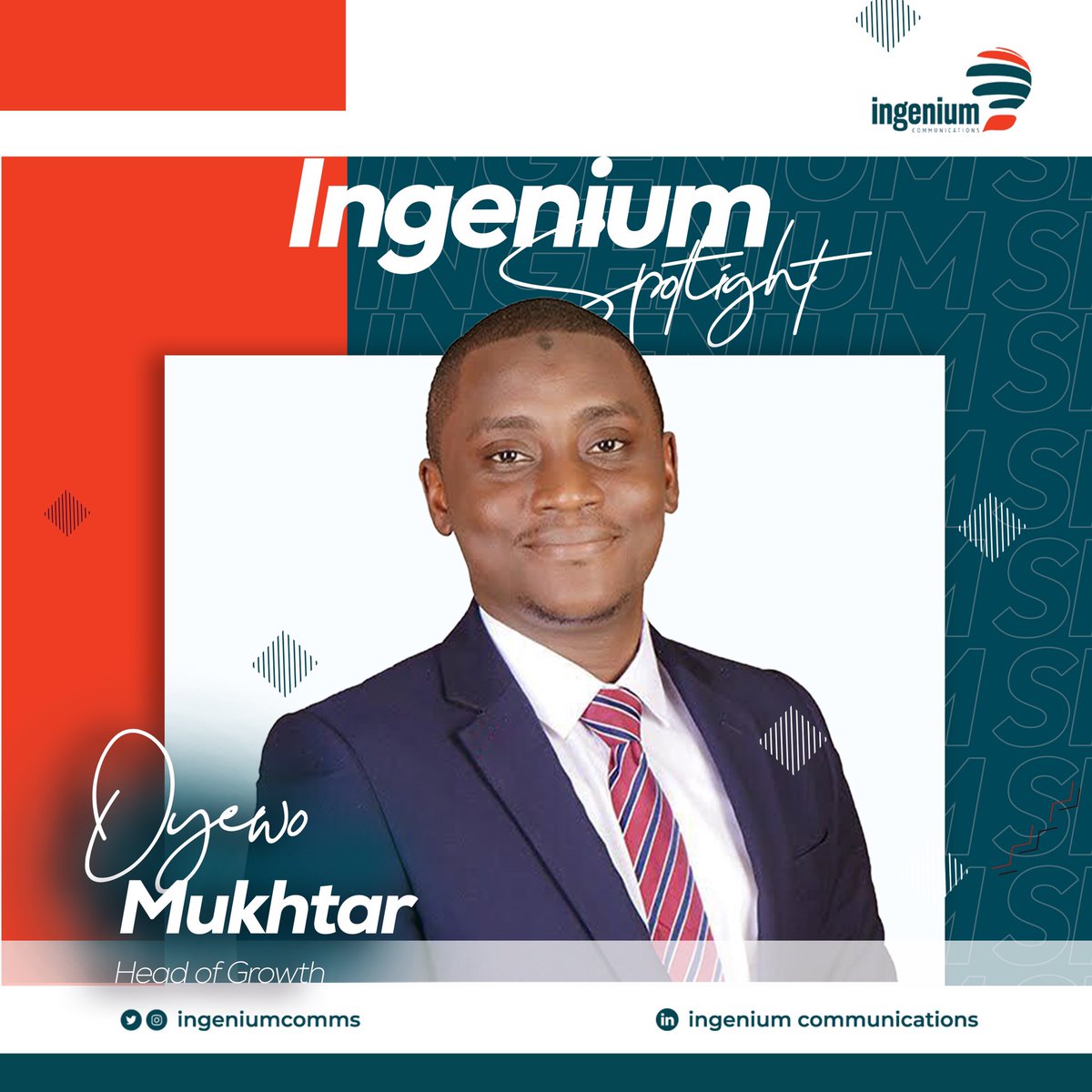 ingeniumcomms's tweet photo. Mukhtar goes above and beyond when it comes to growth! 
What do you think about this growth juggernaut? Drop your comments below!

#MakingIdeasHappen
#IngeniumComms
#MerryandCreative https://t.co/EkZsNkBbxz