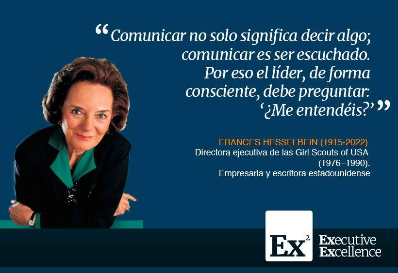 🌼Frances Hesselbein y el arte de escuchar, un legado inspirador: "Para encontrar los caminos de la sabiduría hay cinco cosas que debes observar y cuidar: a quién hablas, de quién hablas, cómo hablas, cuándo hablas, y dónde hablas" ➡️  eexcellence.es/expertos/el-ar… 
#Liderazgo #Leader