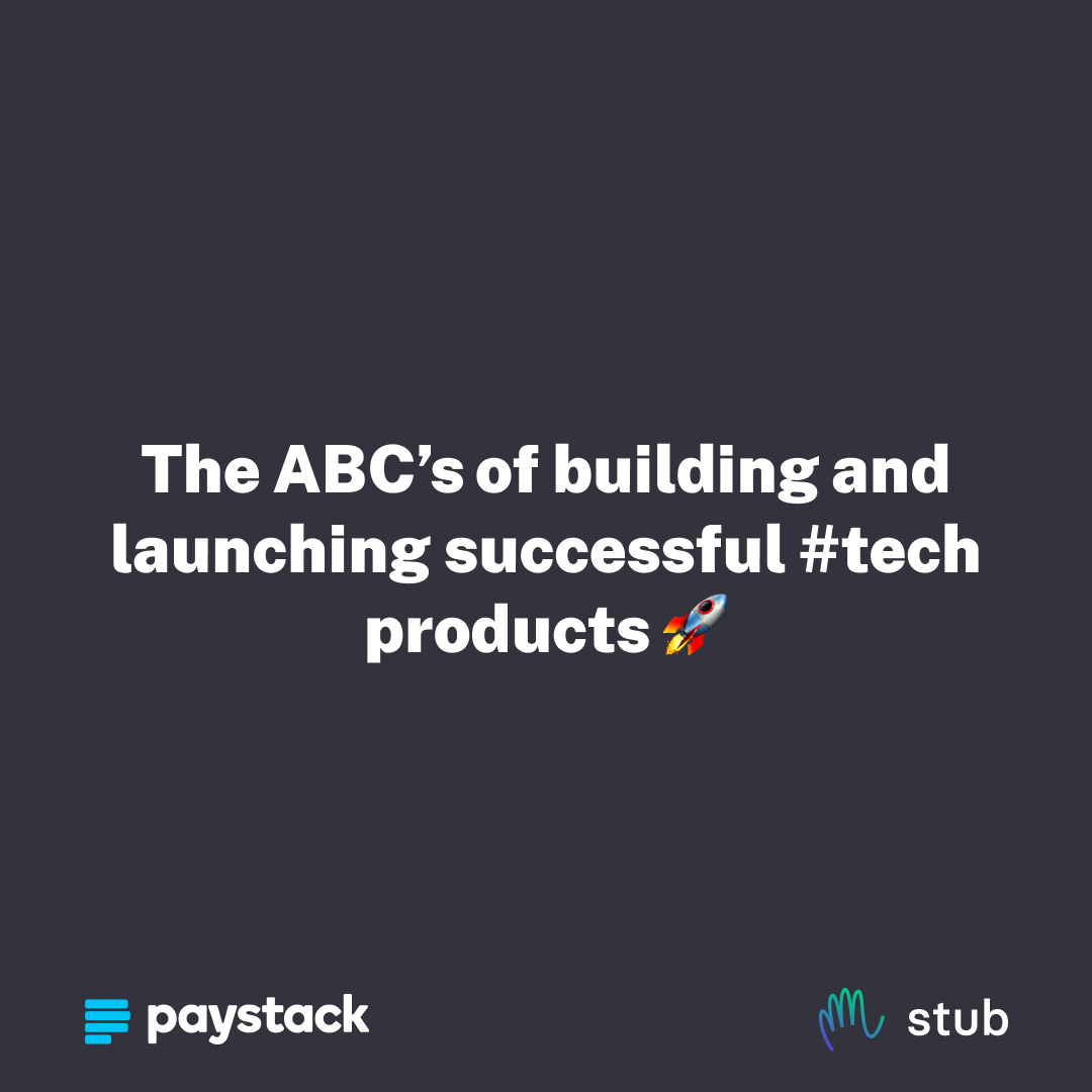 stubafrica's tweet photo. Just over two weeks ago, we spent some time with @paystack talking about the ABCs of building and launching successful #tech products 🛠️ https://t.co/yFkB9s3AFt