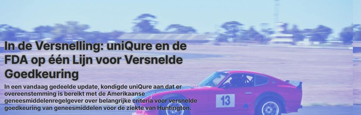 Doorbraak in Huntington onderzoek! uniQure’s AMT-130, een baanbrekende gentherapie voor de ziekte van Huntington, komt dichter bij goedkeuring op de Amerikaanse markt dankzij samenwerking met regelgevende instantie FDA. Lees hier mee over op ➩ tinyurl.com/4349a95z
