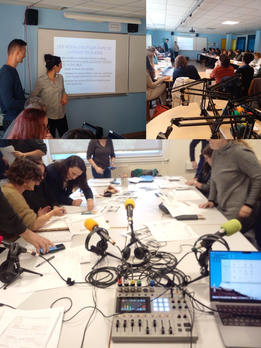 CMontDuplan's tweet photo. 📻 Formation de réseau inter degrés de la maternelle au lycée: #webradio #liaison
#federer #projetscommuns #continuitédesparcours #EMI
@ClemiMontp @Dsden30 @acmontpellier https://t.co/rcjB6BoSsL