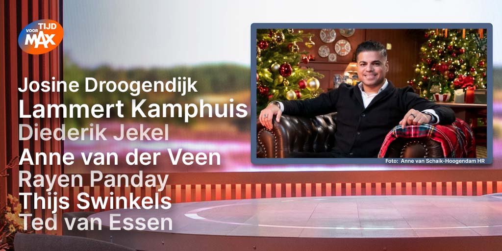 tijdvoormax's tweet image. Vandaag in #TijdvoorMAX:
👑@josineevers over het staatsbezoek van Portugal
🎭@RayenPanday komt met een nieuwe kerstvoorstelling
📰Wat gebeurt er met je wereldbeeld als je verandert van nieuwsmedium? Daarover: @DiederikJekel, @lammertkamphuis en @Annesophiavdv 

📺17.10u op NPO 1